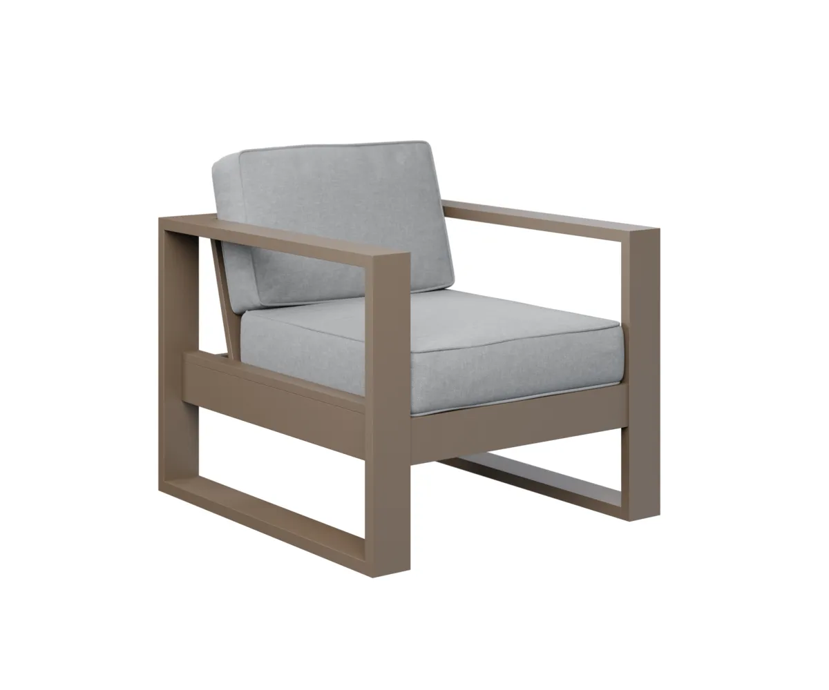 Nordic Club Chair by Berlin Gardens - MGP Clay, Canvas Granite Nordic Club Chair by Berlin Gardens - 191-NCC2924