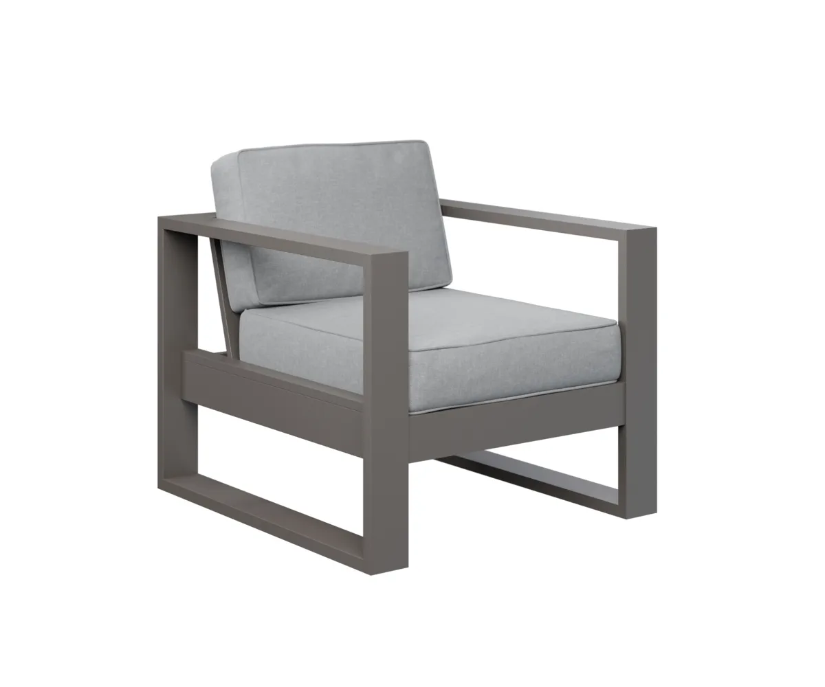 Nordic Club Chair by Berlin Gardens - MGP Graphite, Canvas Granite Nordic Club Chair by Berlin Gardens - 191-NCC2924