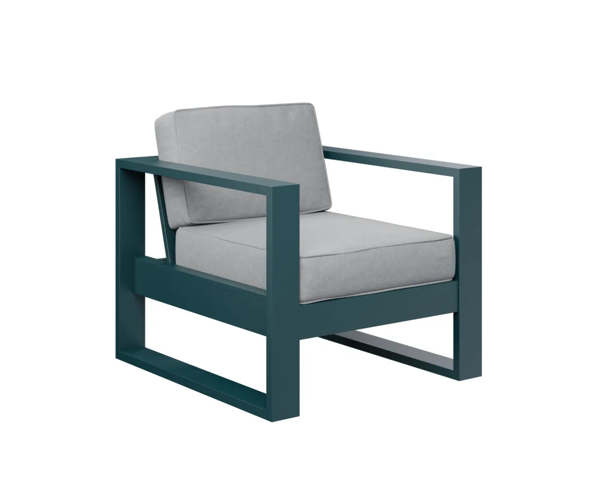 Nordic Club Chair by Berlin Gardens - MGP Berry, Canvas Granite Nordic Club Chair by Berlin Gardens - 191-NCC2924
