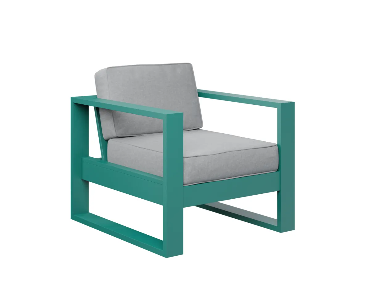 Nordic Club Chair by Berlin Gardens - MGP Teal, Canvas Granite Nordic Club Chair by Berlin Gardens - 191-NCC2924