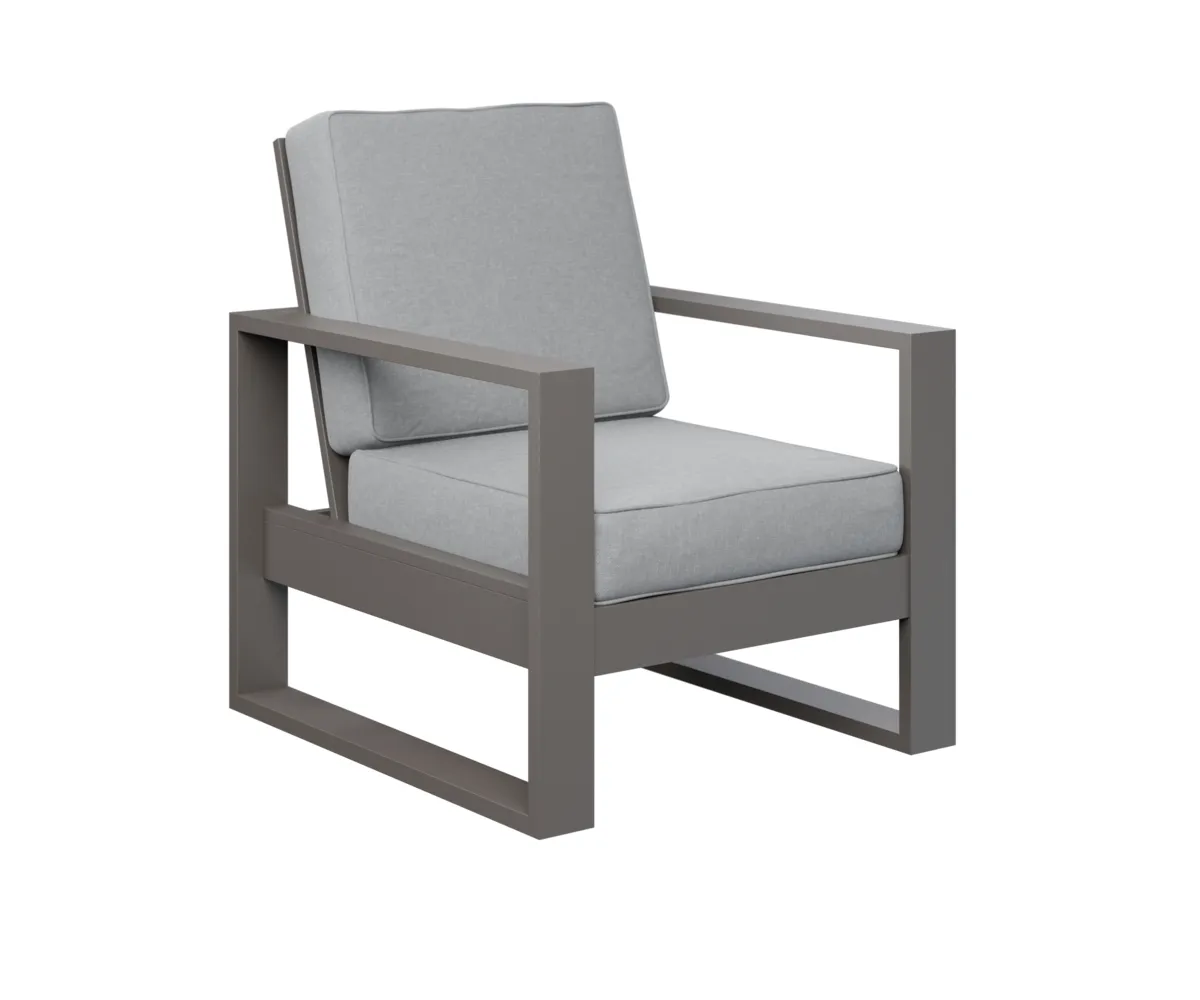 Nordic High Back Club Chair by Berlin Gardens - MGP Graphite, Canvas Granite Nordic High Back Club Chair by Berlin Gardens - 191-NHCC2934