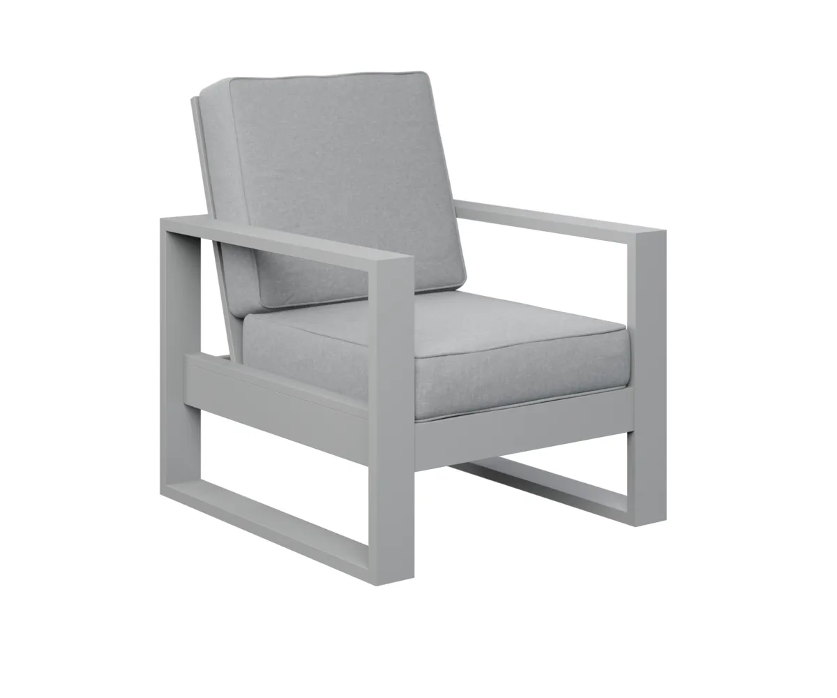 Nordic High Back Club Chair by Berlin Gardens - MGP Fog, Canvas Granite Nordic High Back Club Chair by Berlin Gardens - 191-NHCC2934