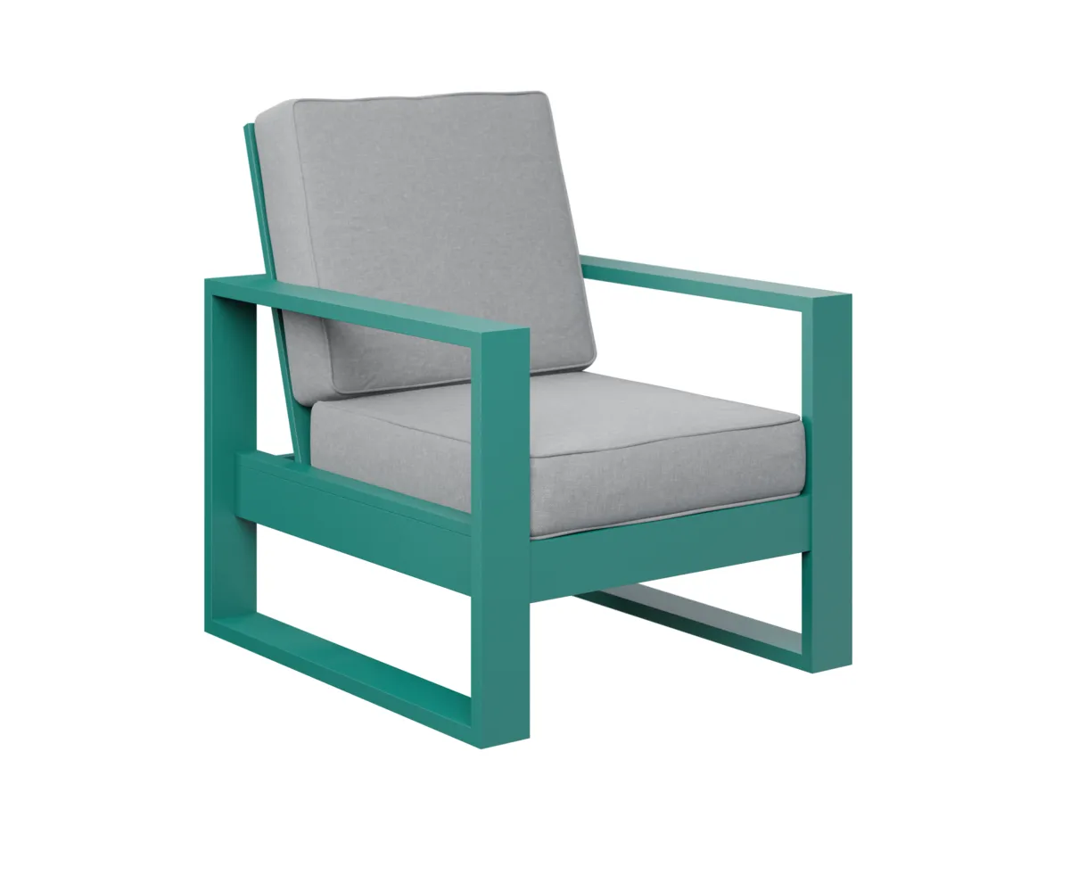 Nordic High Back Club Chair by Berlin Gardens - MGP Teal, Canvas Granite Nordic High Back Club Chair by Berlin Gardens - 191-NHCC2934