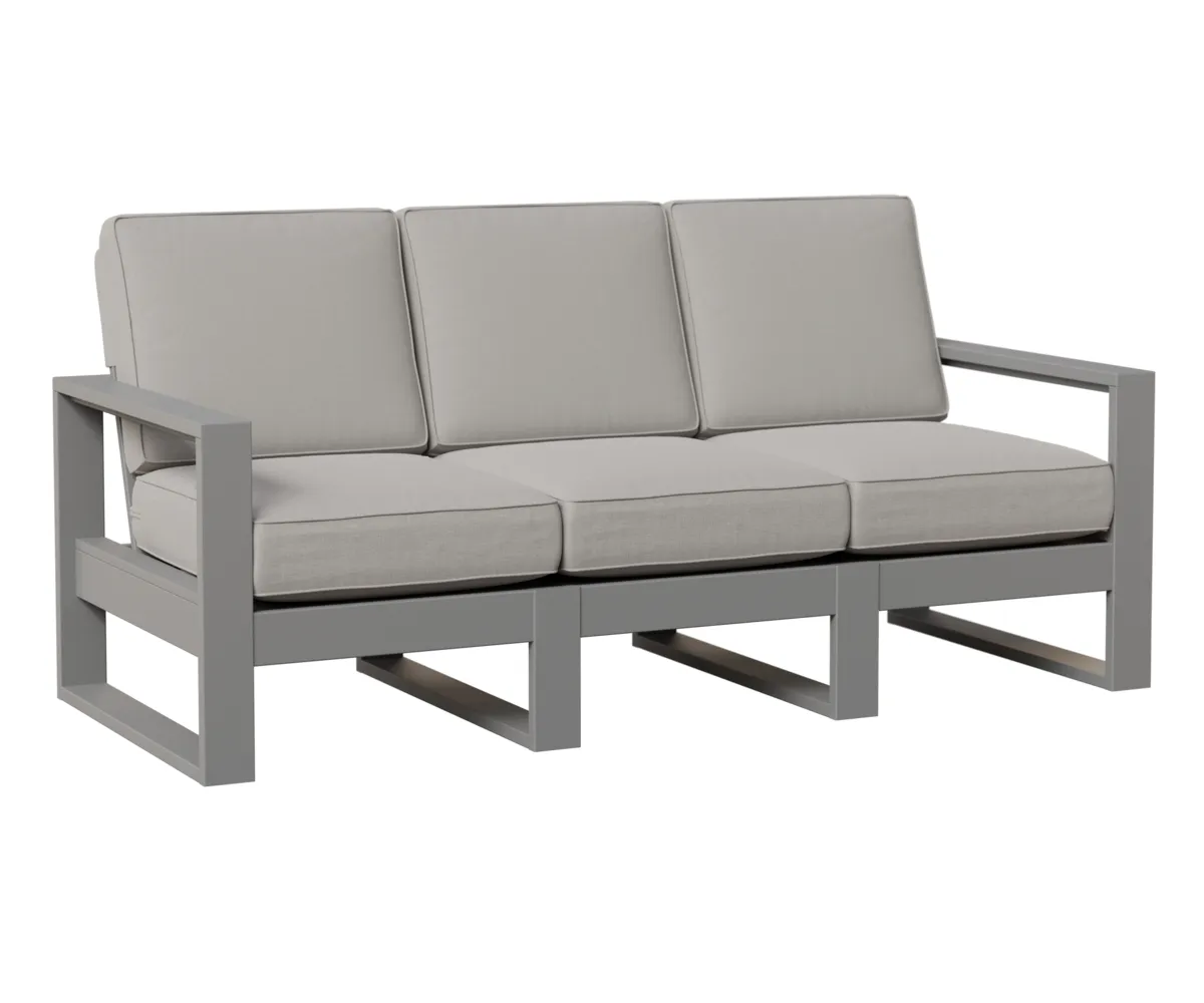 Nordic High Back Sofa by Berlin Gardens - MGP Fog, Canvas Granite Nordic High Back Sofa by Berlin Gardens - 191-NHS7433
