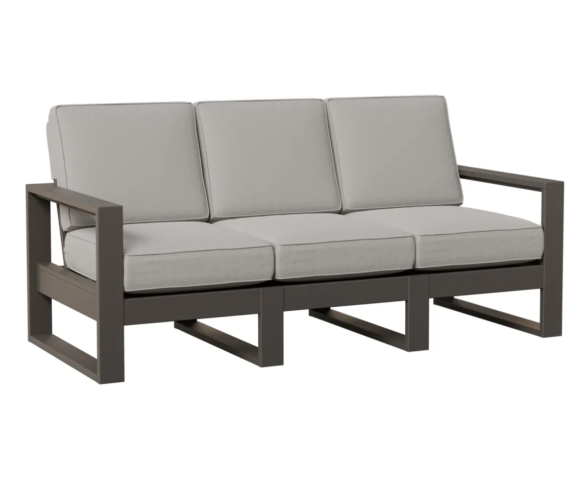 Nordic High Back Sofa by Berlin Gardens - MGP Graphite, Canvas Granite Nordic High Back Sofa by Berlin Gardens - 191-NHS7433