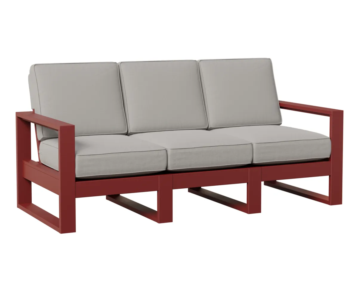 Nordic High Back Sofa by Berlin Gardens - MGP Red, Canvas Granite Nordic High Back Sofa by Berlin Gardens - 191-NHS7433