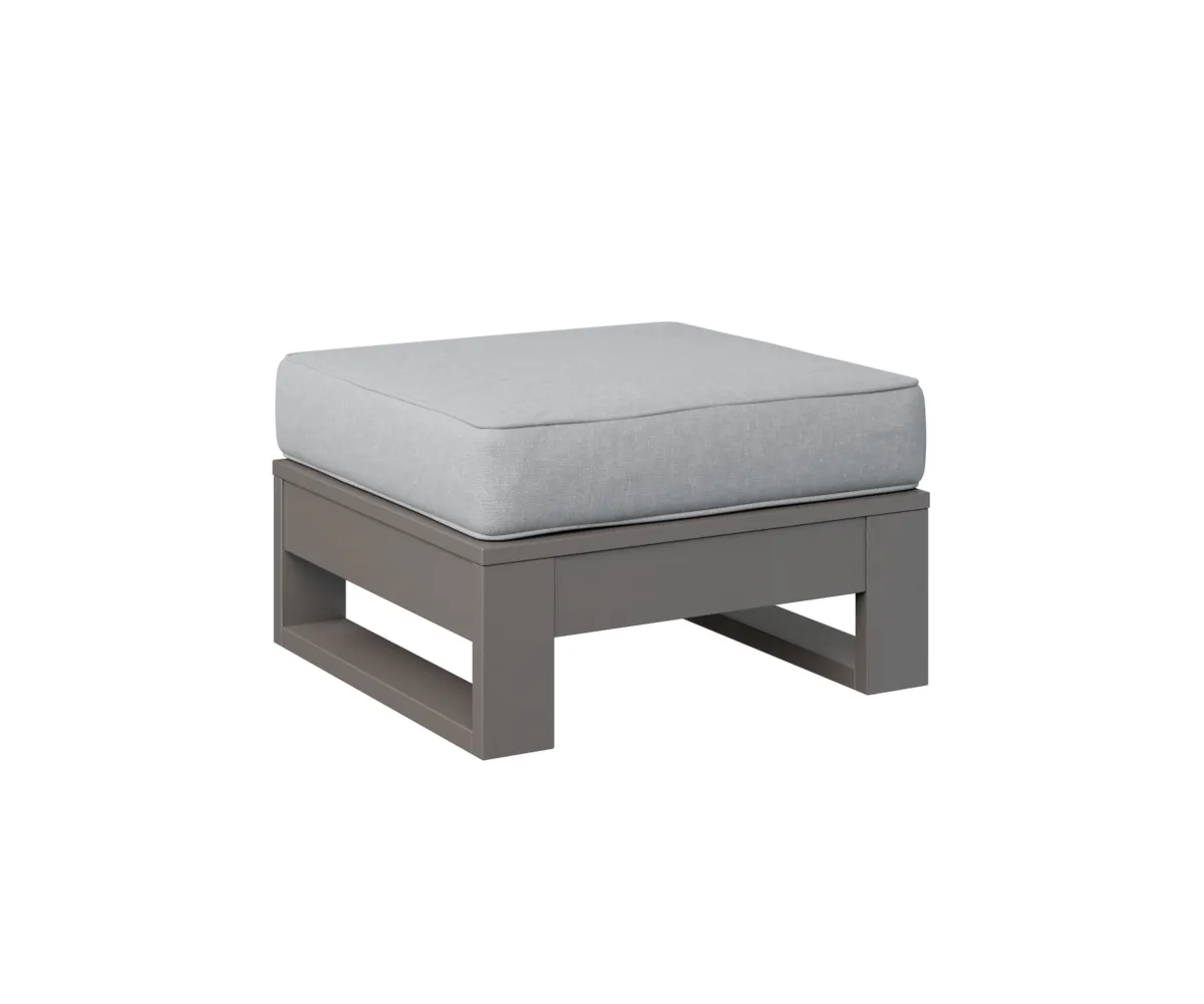 Nordic Ottoman by Berlin Gardens - MGP Graphite, Canvas Granite Nordic Ottoman by Berlin Gardens - 191-NO249
