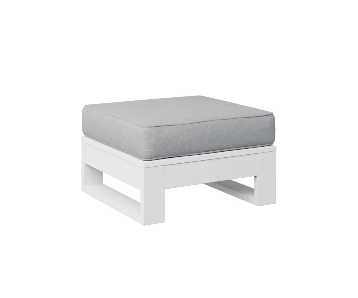 Nordic Ottoman by Berlin Gardens - MGP White, Canvas Granite Nordic Ottoman by Berlin Gardens - 191-NO249