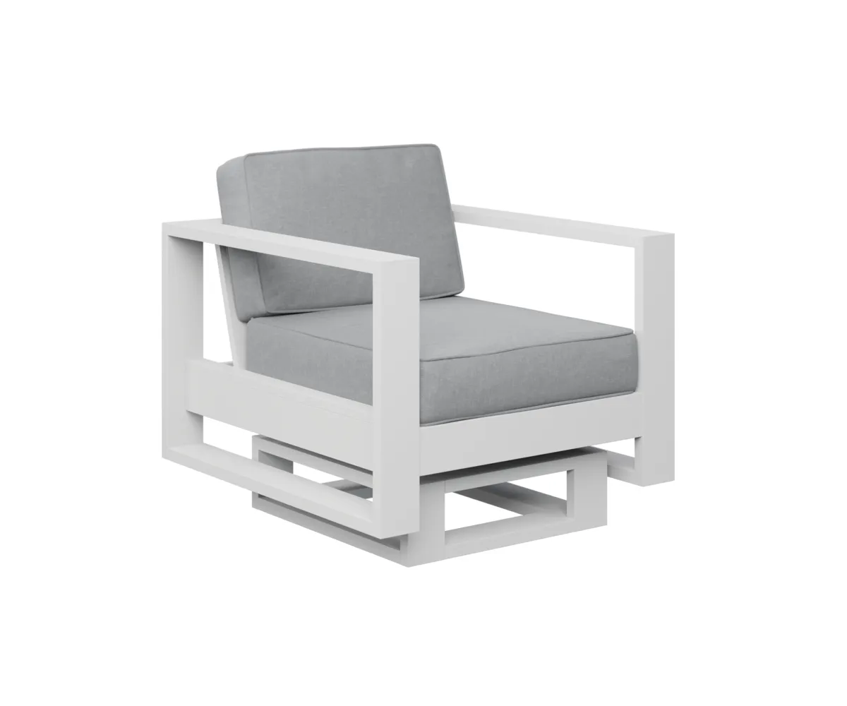 Nordic Rocker by Berlin Gardens - MGP White, Canvas Granite Nordic Rocker by Berlin Gardens - 191-NR2924