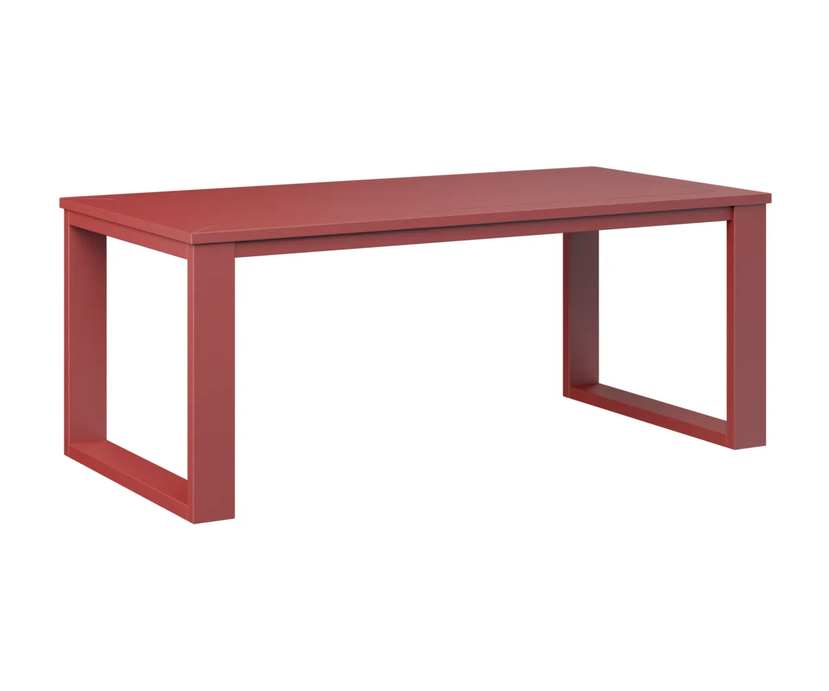 Nordic Rectangular Coffee Table by Berlin Gardens - MGP Red Nordic Rectangular Coffee Table by Berlin Gardens - 191-NRCT4719