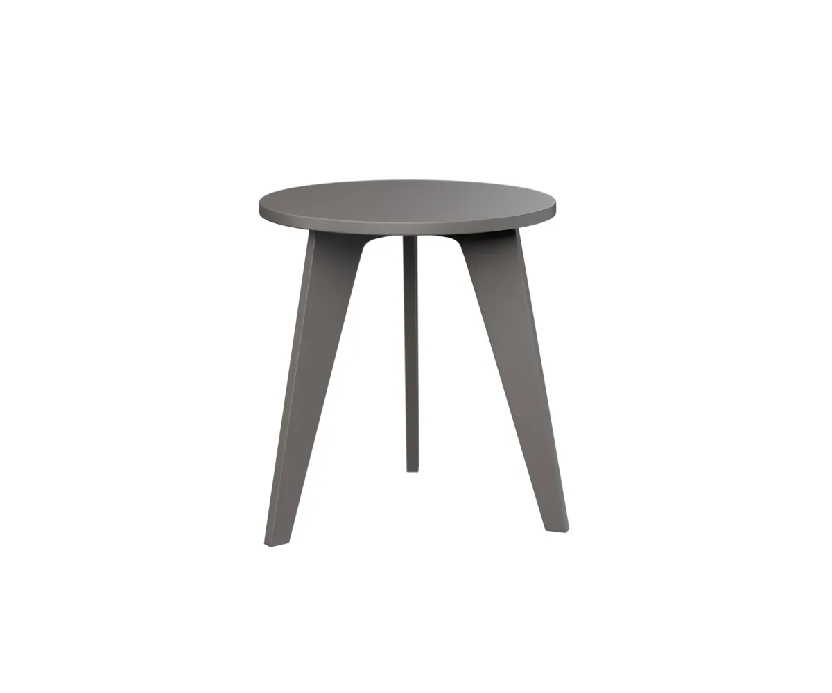 Nordic Round End Table by Berlin Gardens - MGP Graphite, MGP Graphite Nordic Round End Table by Berlin Gardens - 191-NRET1819