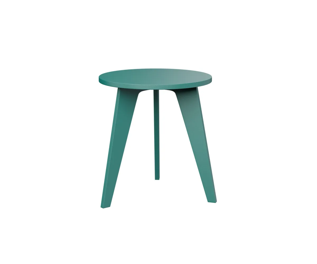 Nordic Round End Table by Berlin Gardens - MGP Teal, MGP Teal Nordic Round End Table by Berlin Gardens - 191-NRET1819