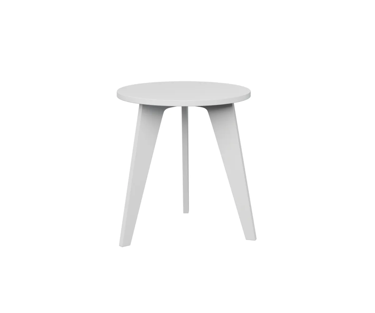 Nordic Round End Table by Berlin Gardens - MGP White, MGP White Nordic Round End Table by Berlin Gardens - 191-NRET1819