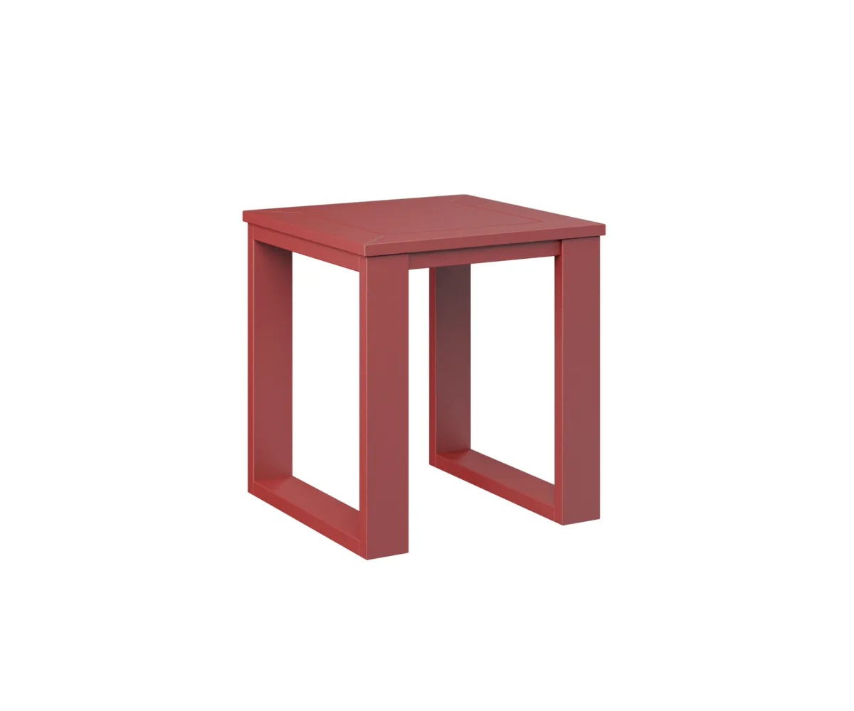 Nordic Square End Table by Berlin Gardens - MGP Red Nordic Square End Table by Berlin Gardens - 191-NSET1819