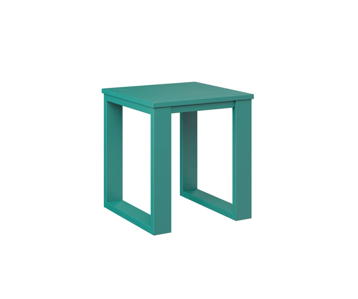 Nordic Square End Table by Berlin Gardens - MGP Teal Nordic Square End Table by Berlin Gardens - 191-NSET1819