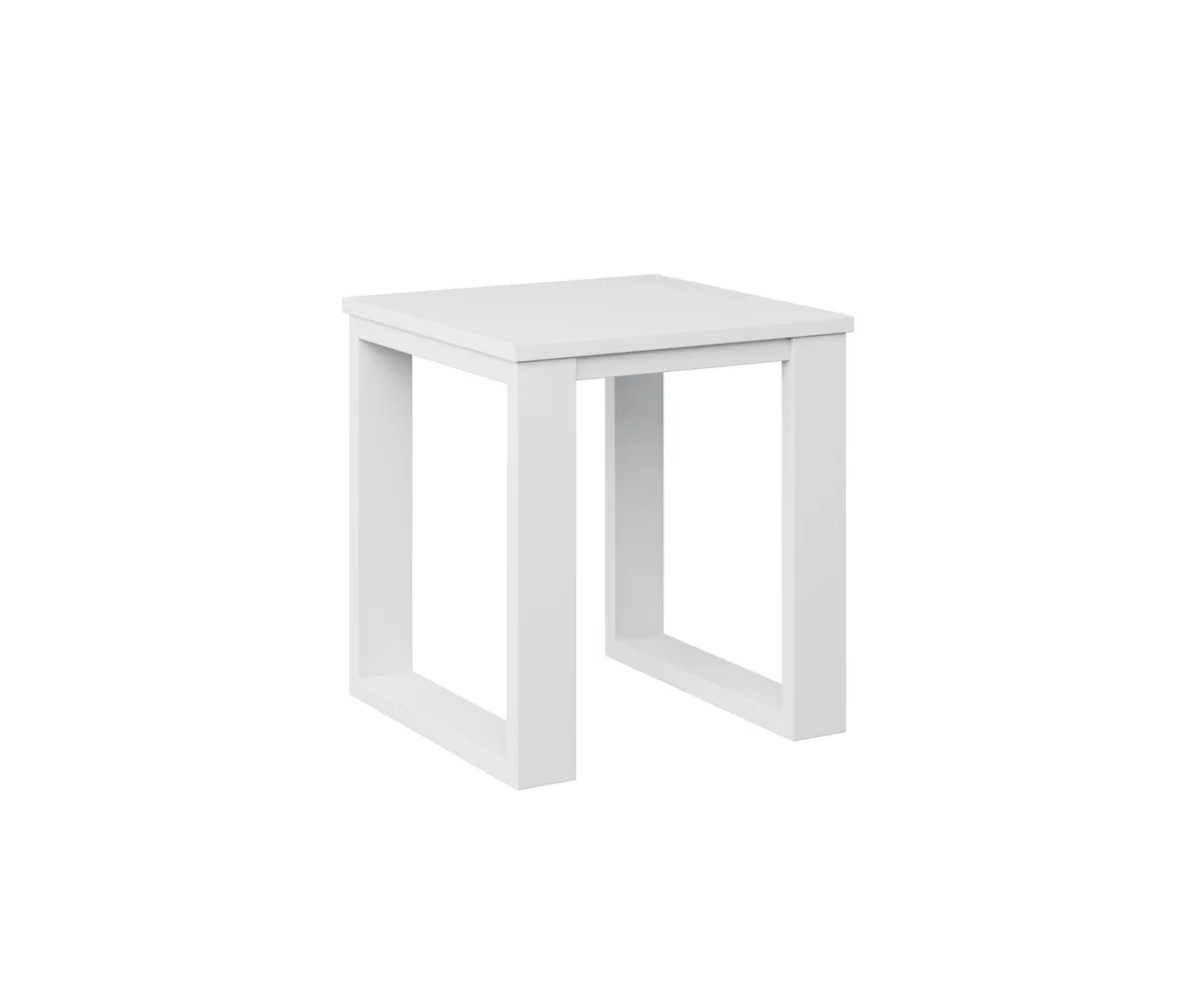 Nordic Square End Table by Berlin Gardens - MGP White Nordic Square End Table by Berlin Gardens - 191-NSET1819