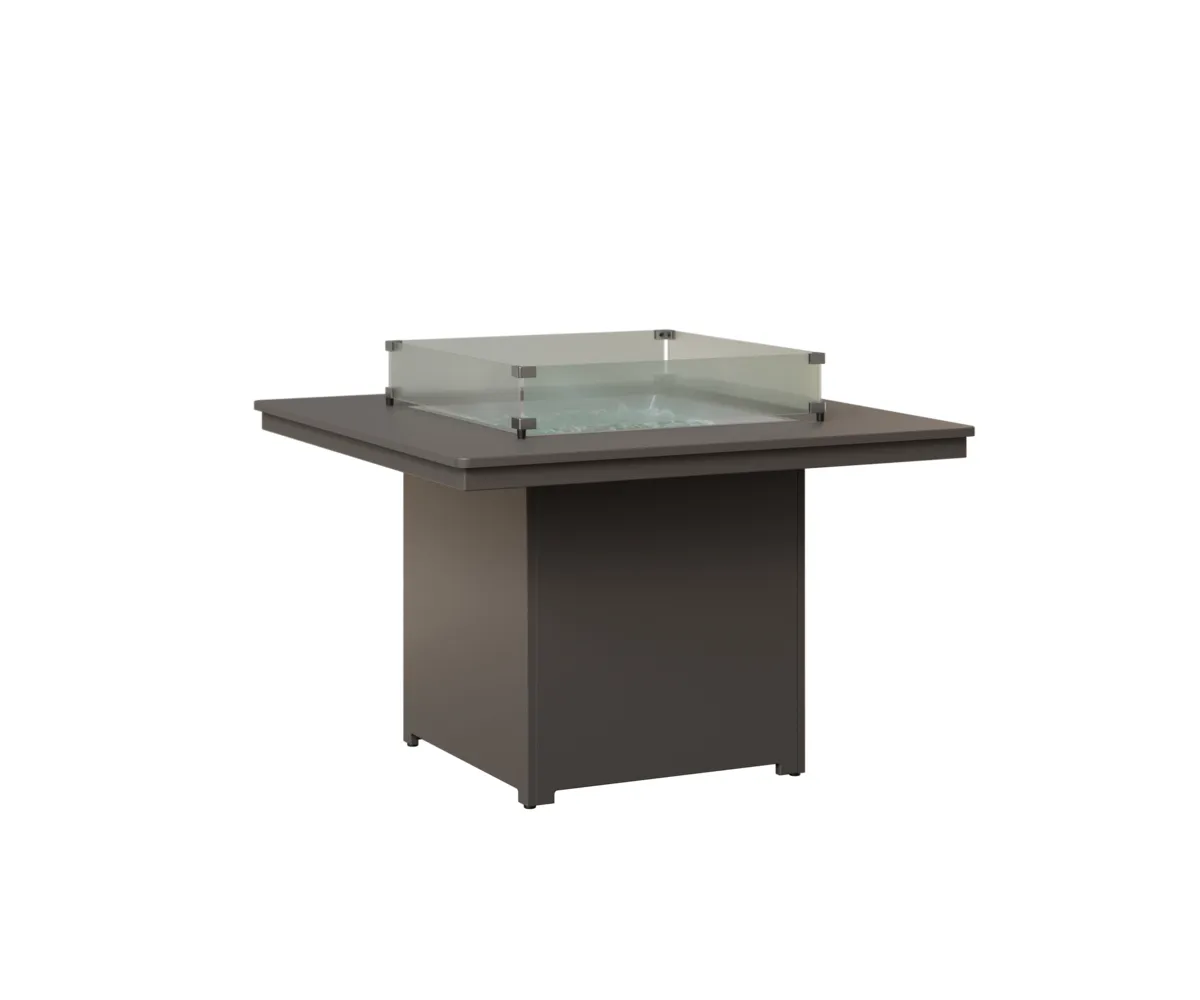 Numa Square Dining Fire Pit by Berlin Gardens - MGP Graphite, MGP Graphite Numa Square Dining Fire Pit by Berlin Gardens - 191-NSFT3147D