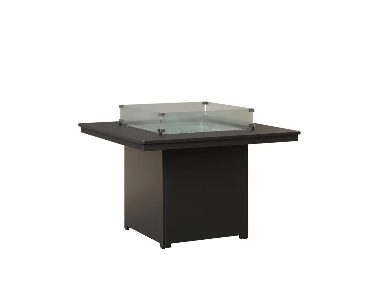 Numa Square Dining Fire Pit by Berlin Gardens - MGP Black, MGP Black Numa Square Dining Fire Pit by Berlin Gardens - 191-NSFT3147D
