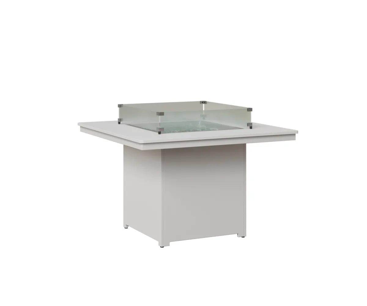 Numa Square Dining Fire Pit by Berlin Gardens - MGP White, MGP White Numa Square Dining Fire Pit by Berlin Gardens - 191-NSFT3147D
