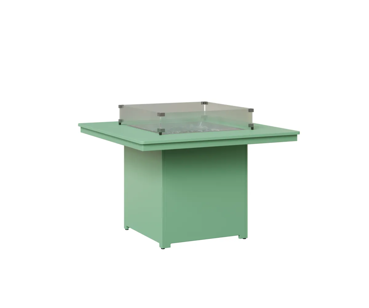 Numa Square Dining Fire Pit by Berlin Gardens - MGP Mint, MGP Mint Numa Square Dining Fire Pit by Berlin Gardens - 191-NSFT3147D
