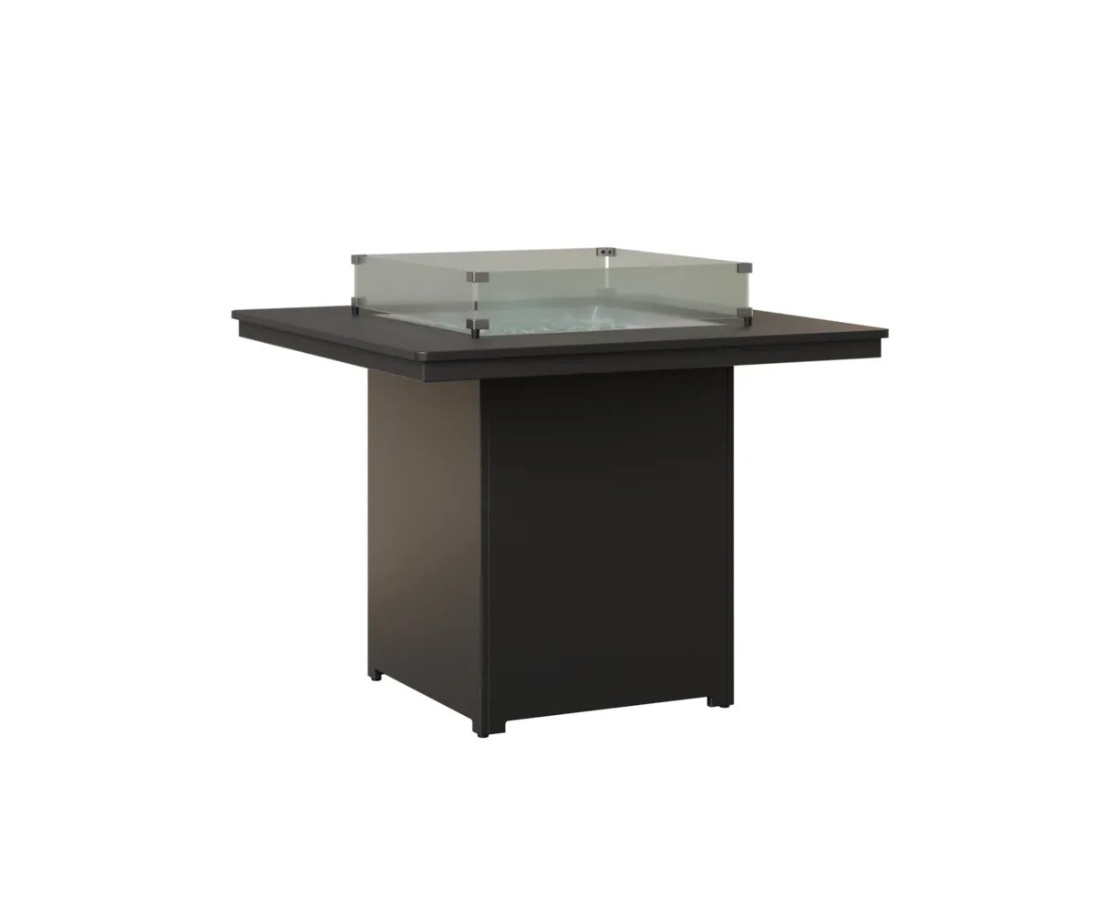 Numa Square Counter Fire Pit by Berlin Gardens - MGP Black, MGP Black Numa Square Counter Fire Pit by Berlin Gardens - 191-NSFT3647C