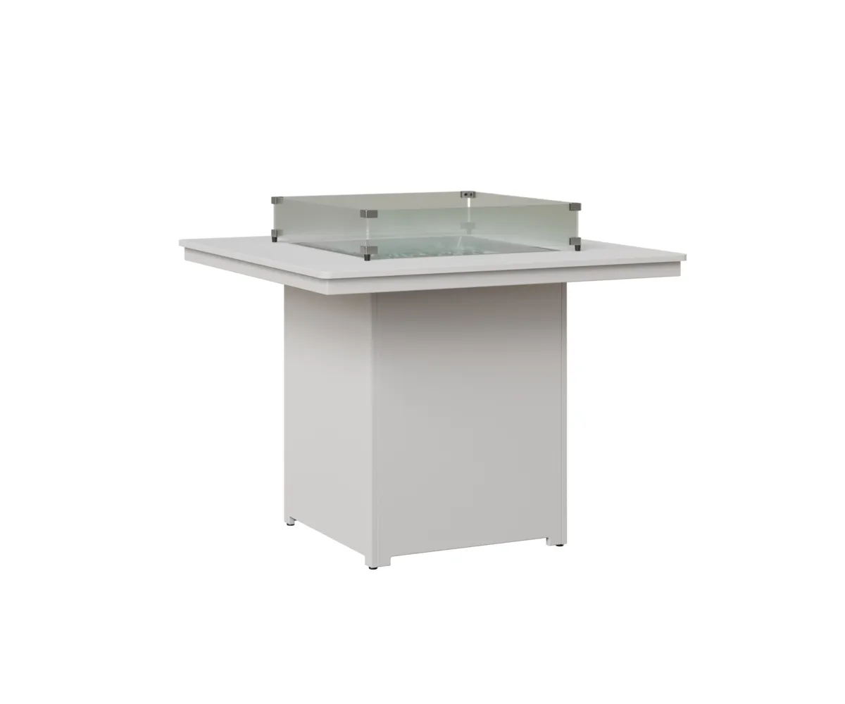 Numa Square Counter Fire Pit by Berlin Gardens - MGP White, MGP White Numa Square Counter Fire Pit by Berlin Gardens - 191-NSFT3647C