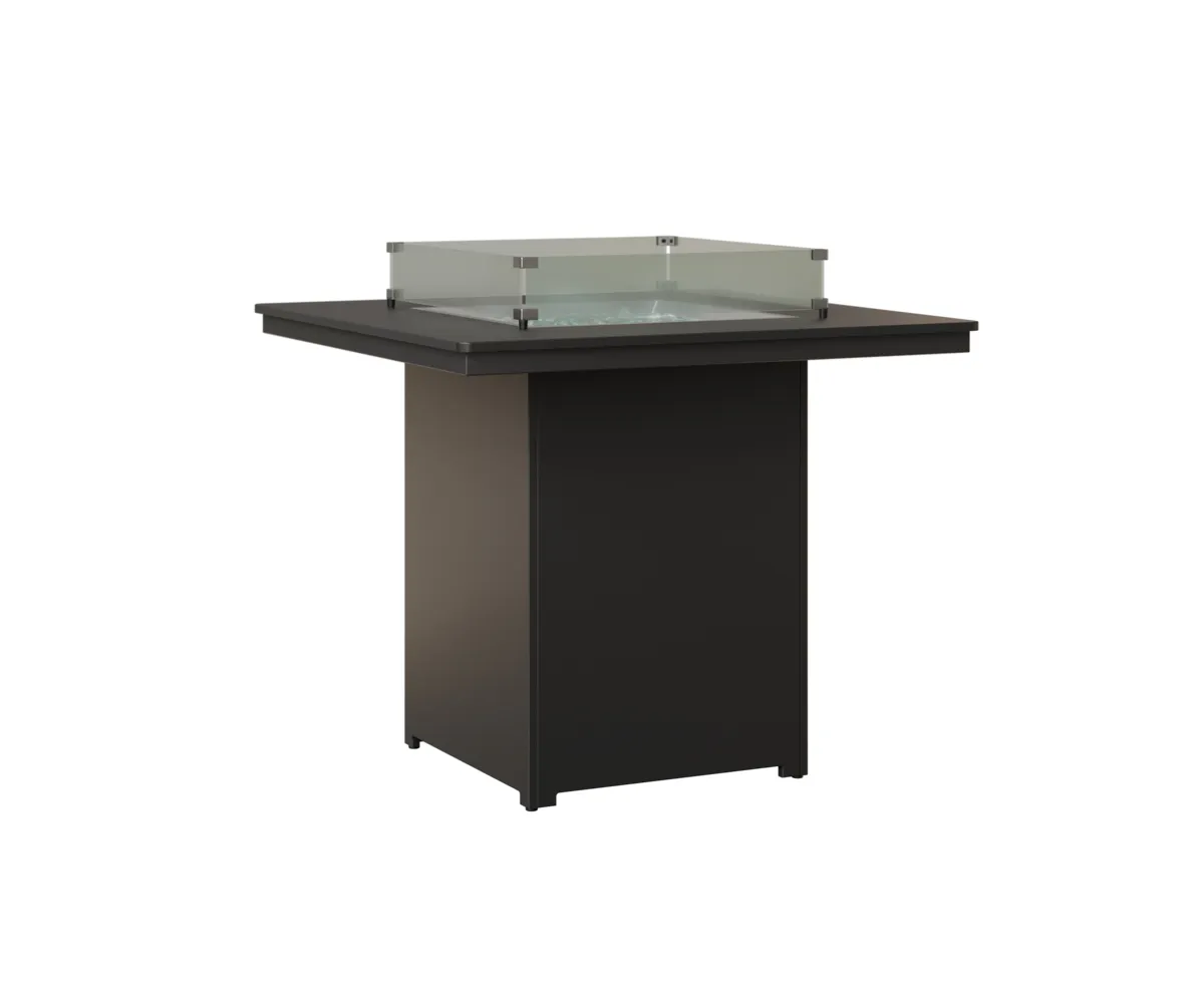 Numa Square Bar Fire Pit by Berlin Gardens - MGP Black, MGP Black Numa Square Bar Fire Pit by Berlin Gardens - 191-NSFT3947B