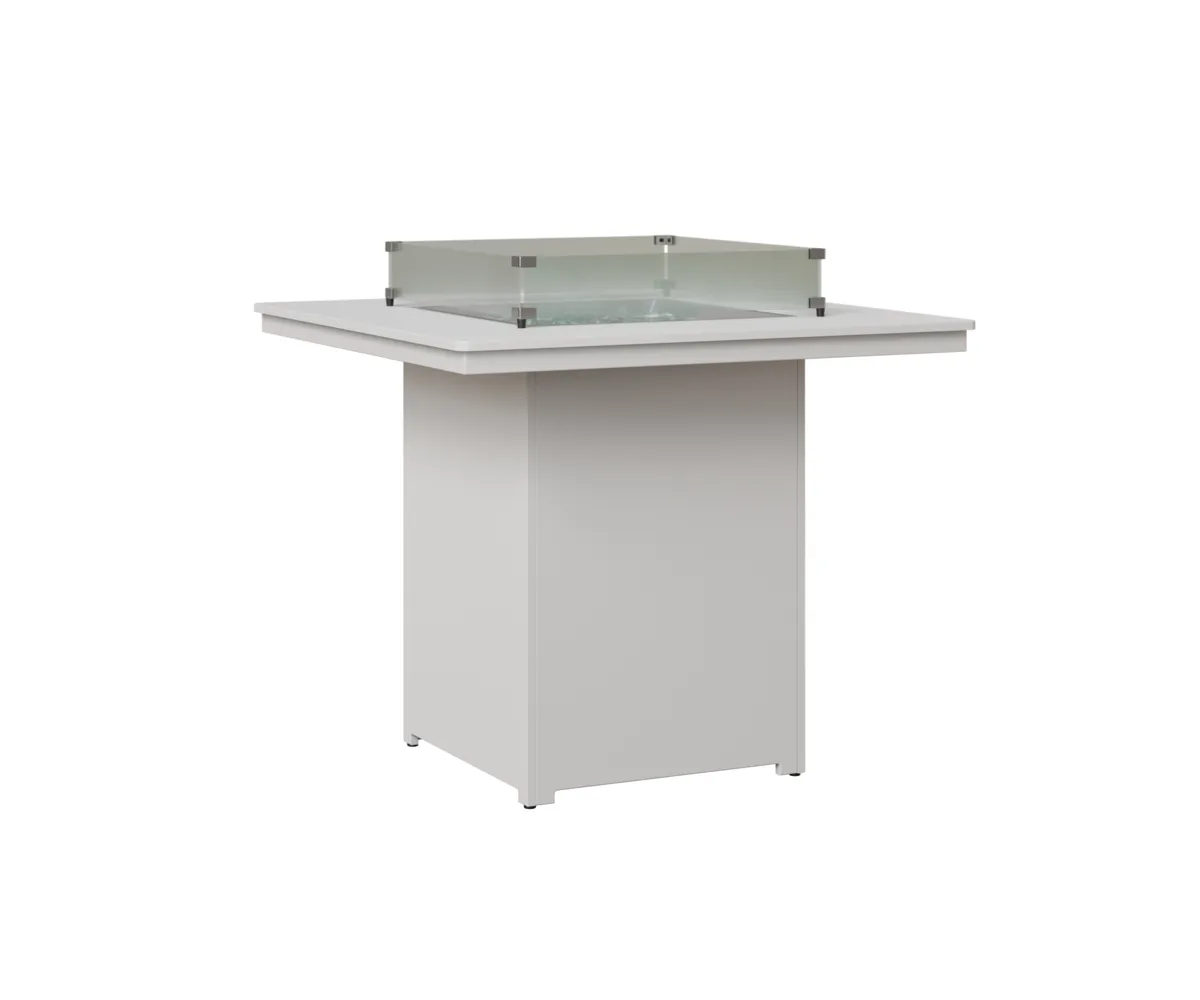 Numa Square Bar Fire Pit by Berlin Gardens - MGP White, MGP White Numa Square Bar Fire Pit by Berlin Gardens - 191-NSFT3947B