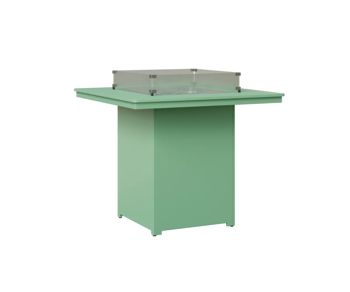 Numa Square Bar Fire Pit by Berlin Gardens - MGP Mint, MGP Mint Numa Square Bar Fire Pit by Berlin Gardens - 191-NSFT3947B