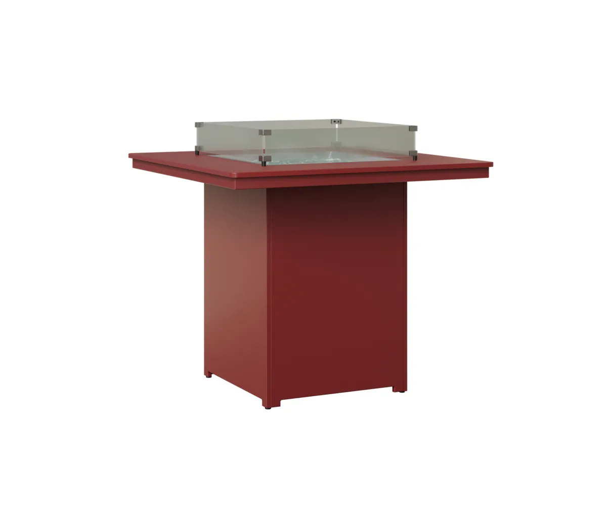 Numa Square Bar Fire Pit by Berlin Gardens - MGP Red, MGP Red Numa Square Bar Fire Pit by Berlin Gardens - 191-NSFT3947B