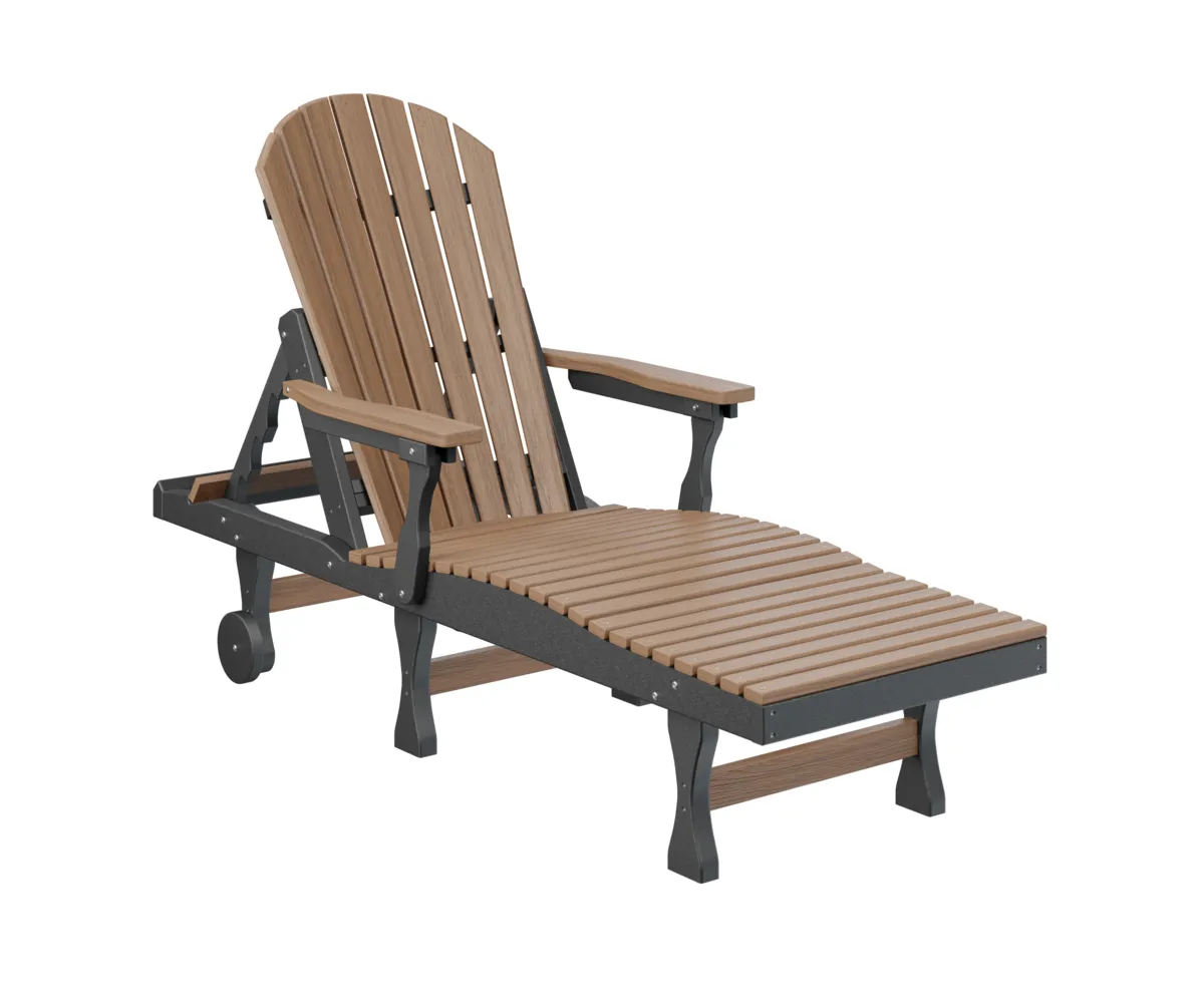 Comfo Back Chaise Lounge by Berlin Gardens - Antique Mahogany, Black Comfo Back Chaise Lounge by Berlin Gardens - 191-PCCL7400