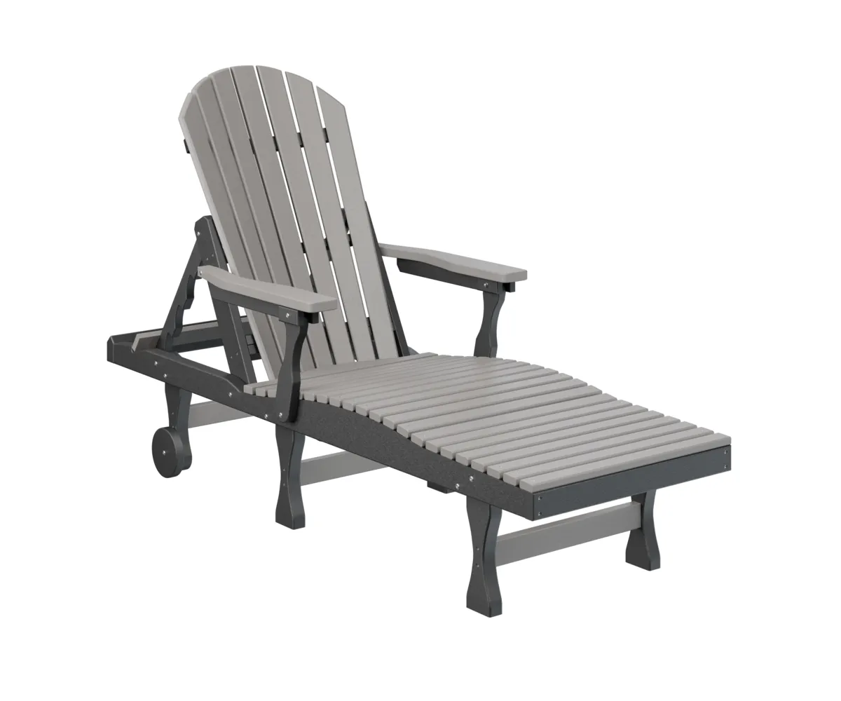 Comfo Back Chaise Lounge by Berlin Gardens - Light Gray, Black Comfo Back Chaise Lounge by Berlin Gardens - 191-PCCL7400