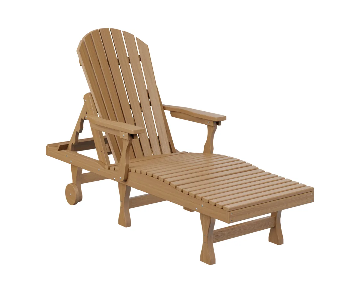 Comfo Back Chaise Lounge by Berlin Gardens - Natural Teak, Natural Teak Comfo Back Chaise Lounge by Berlin Gardens - 191-PCCL7400