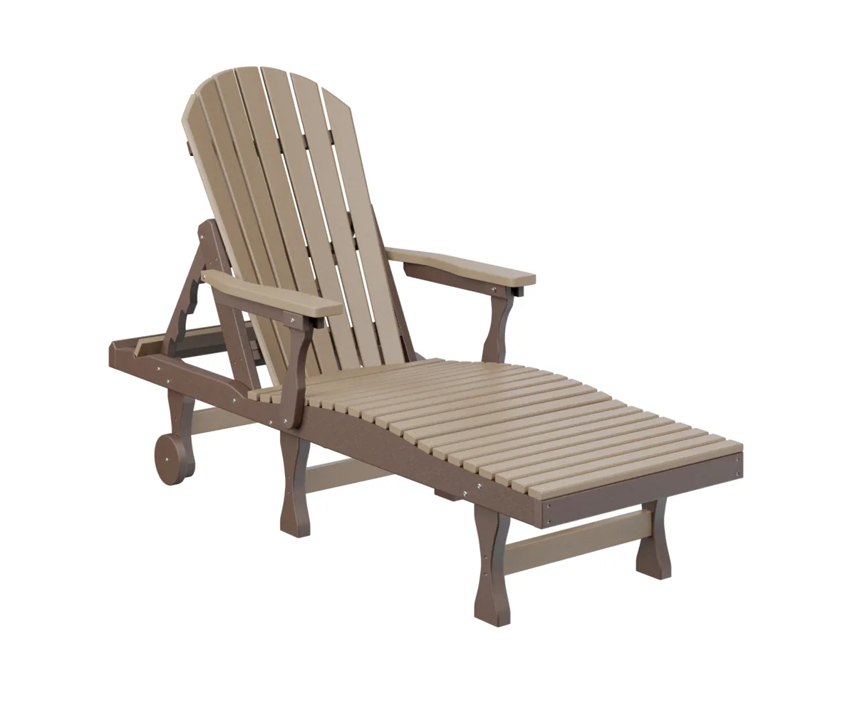 Comfo Back Chaise Lounge by Berlin Gardens - Weatherwood, Chocolate Brown Comfo Back Chaise Lounge by Berlin Gardens - 191-PCCL7400