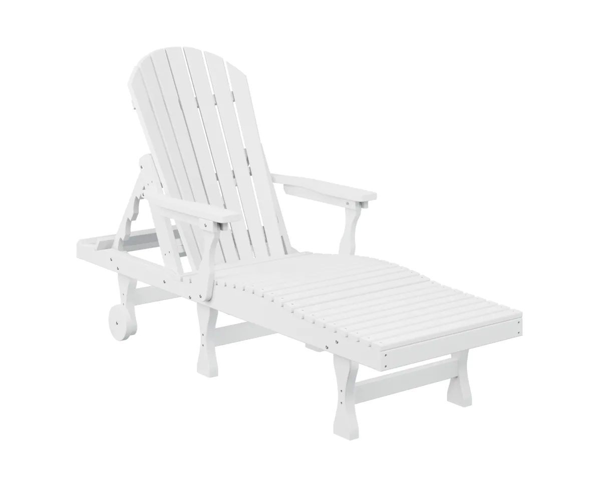 Comfo Back Chaise Lounge by Berlin Gardens - White, White Comfo Back Chaise Lounge by Berlin Gardens - 191-PCCL7400