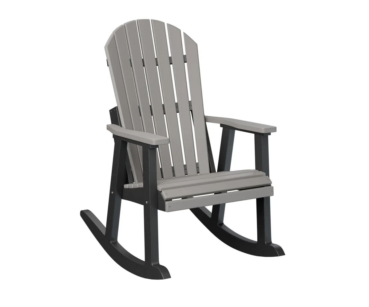 Comfo Back Rocker by Berlin Gardens - Light Gray, Black Comfo Back Rocker by Berlin Gardens - 191-PCTR2400