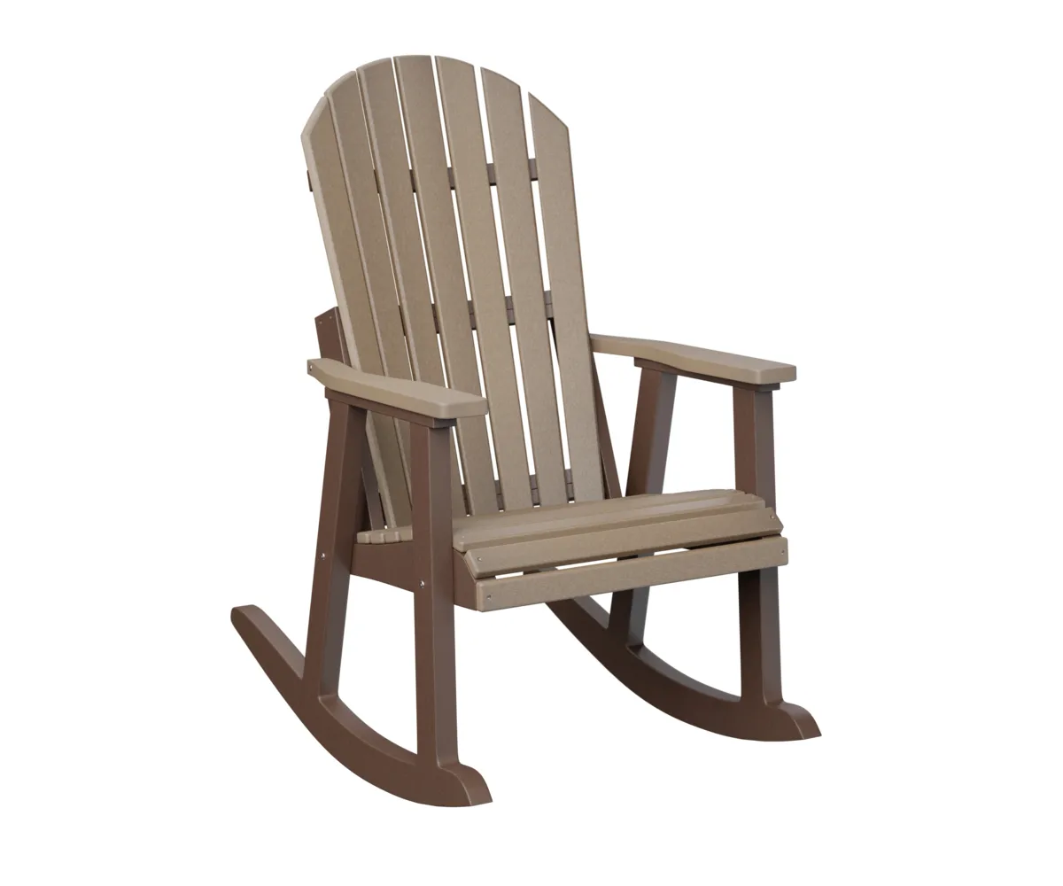 Comfo Back Rocker by Berlin Gardens - Weatherwood, Chocolate Brown Comfo Back Rocker by Berlin Gardens - 191-PCTR2400