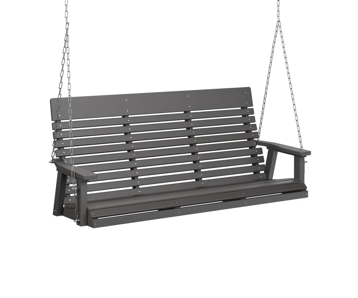 Casual Back Three Seat Swing by Berlin Gardens - Smoke Gray, Smoke Gray Casual Back Three Seat Swing by Berlin Gardens - 191-PLTS6000SS
