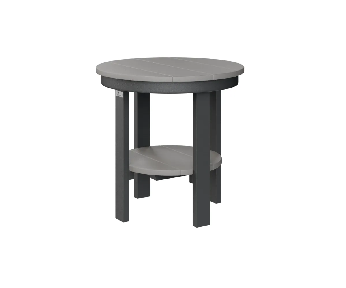 Round End Table Dining Height by Berlin Gardens - Light Gray, Black Round End Table Dining Height by Berlin Gardens - 191-PRET2122
