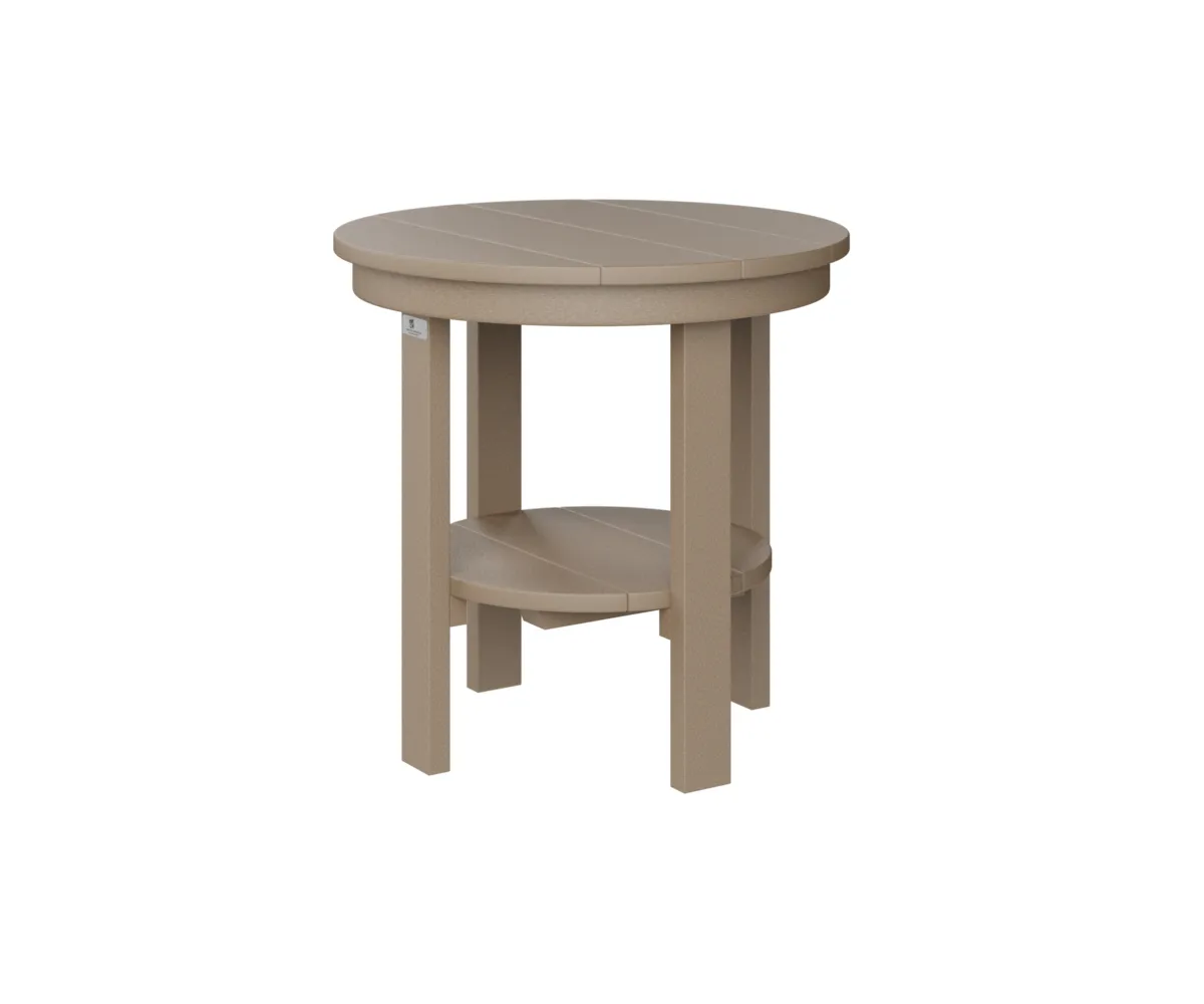 Round End Table Dining Height by Berlin Gardens - Weatherwood, Weatherwood Round End Table Dining Height by Berlin Gardens - 191-PRET2122