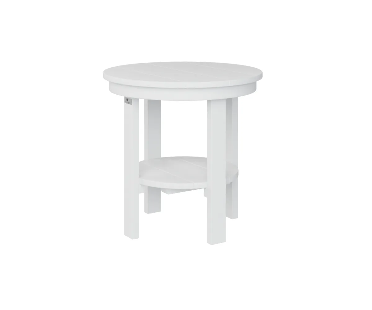 Round End Table Dining Height by Berlin Gardens - White, White Round End Table Dining Height by Berlin Gardens - 191-PRET2122