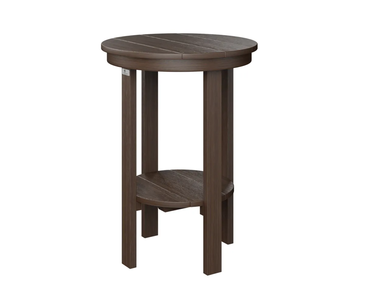 Round End Table Counter Height by Berlin Gardens - Brazilian Walnut, Brazilian Walnut Round End Table Counter Height by Berlin Gardens - 191-PRET2922