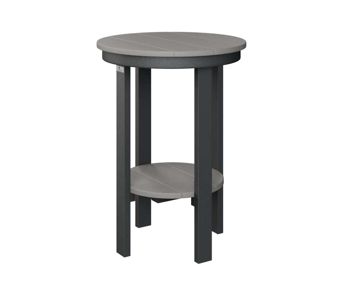 Round End Table Counter Height by Berlin Gardens - Light Gray, Black Round End Table Counter Height by Berlin Gardens - 191-PRET2922