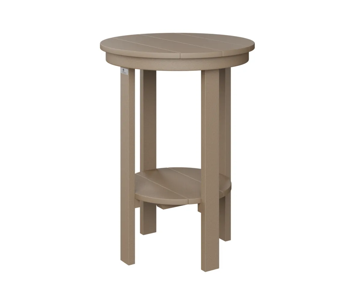 Round End Table Counter Height by Berlin Gardens - Weatherwood, Weatherwood Round End Table Counter Height by Berlin Gardens - 191-PRET2922