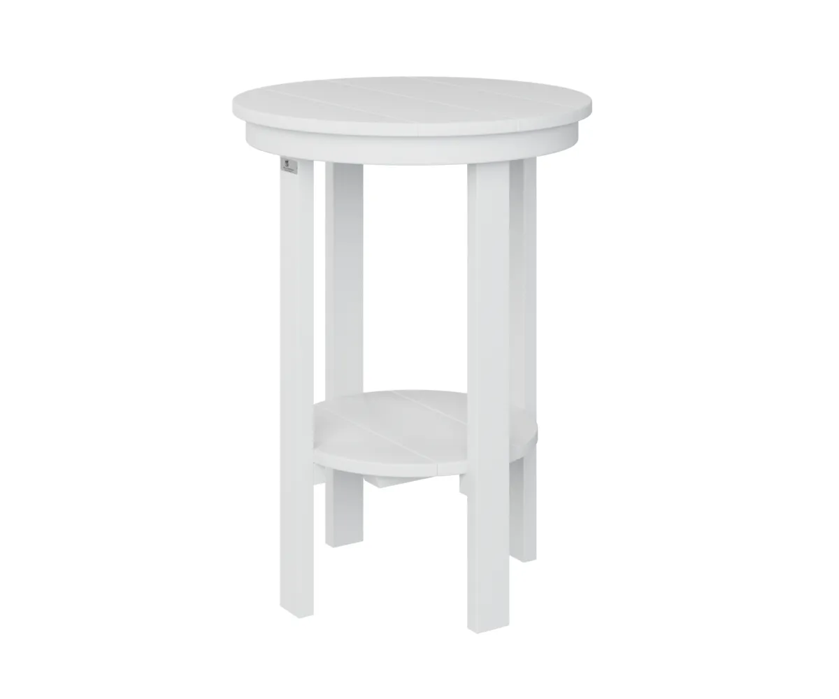 Round End Table Counter Height by Berlin Gardens - White, White Round End Table Counter Height by Berlin Gardens - 191-PRET2922