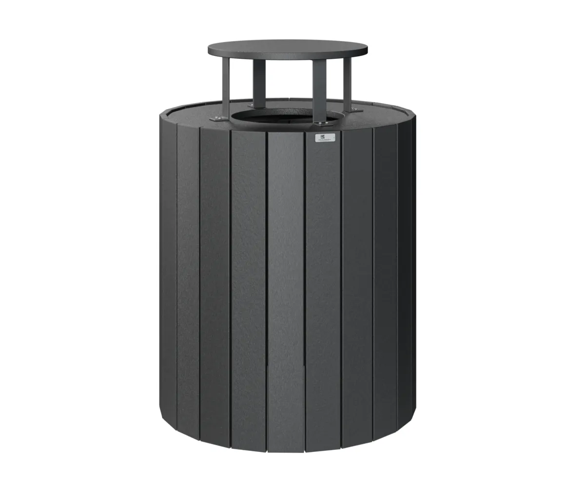 Rain Guard for Round Trash Can by Berlin Gardens - Black Rain Guard for Round Trash Can by Berlin Gardens - 191-RG717