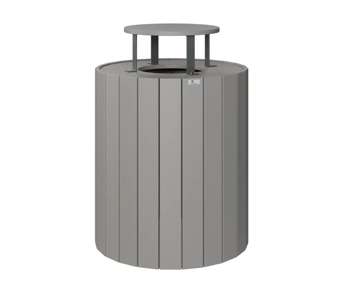 Rain Guard for Round Trash Can by Berlin Gardens - Light Gray Rain Guard for Round Trash Can by Berlin Gardens - 191-RG717