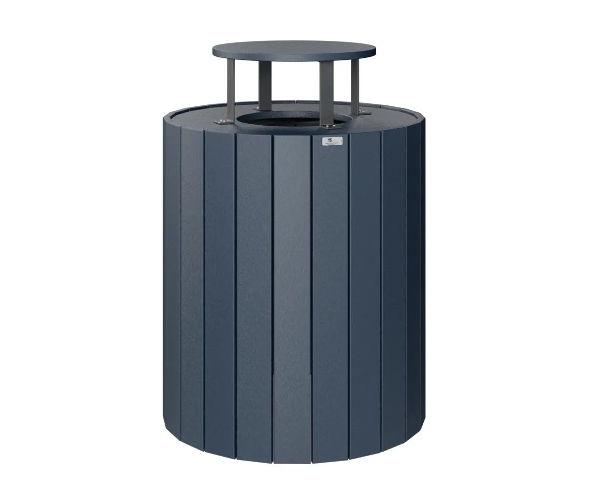 Rain Guard for Round Trash Can by Berlin Gardens - Navy Blue Rain Guard for Round Trash Can by Berlin Gardens - 191-RG717