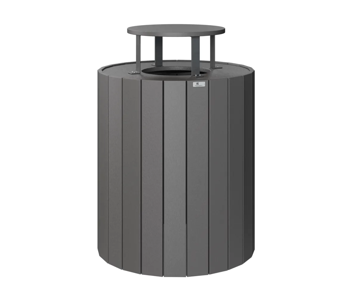 Rain Guard for Round Trash Can by Berlin Gardens - Smoke Gray Rain Guard for Round Trash Can by Berlin Gardens - 191-RG717