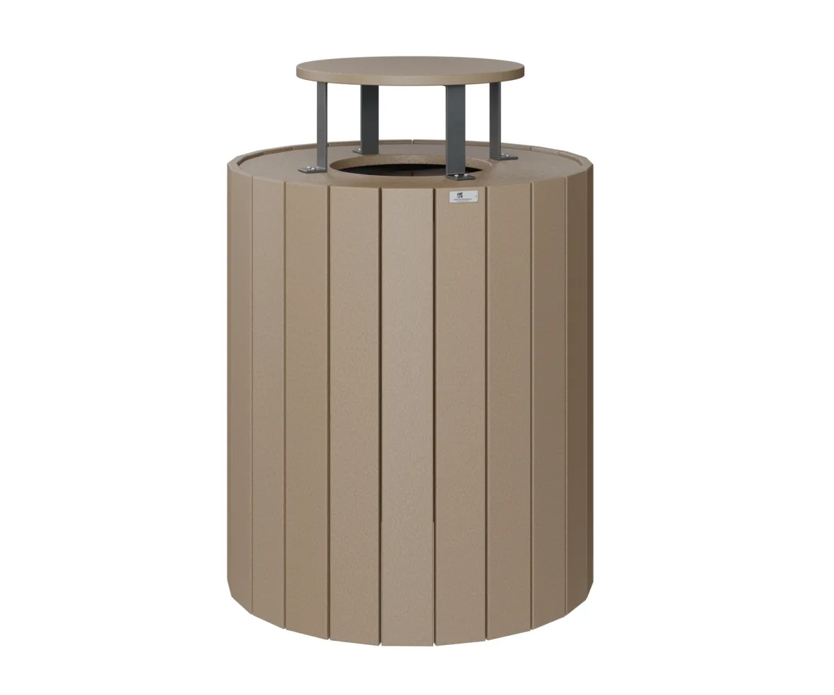 Rain Guard for Round Trash Can by Berlin Gardens - Weatherwood Rain Guard for Round Trash Can by Berlin Gardens - 191-RG717